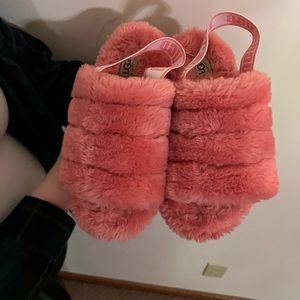 Pink ugg slippers size 9